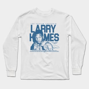 Larry Holmes - Retro Blue Long Sleeve T-Shirt